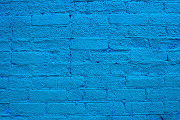 Bright Blue Brick Rough Texture Surface 