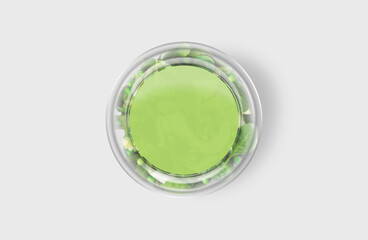 Green Salad Transparent Food Container Mockup