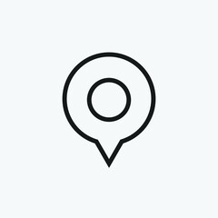 Editable Pin, Point, Position, Location Line Art Icon Using For Your Presentation, Website And Application