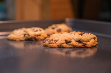 Gluten-Free Chocolate Chip Cookies on a Pan