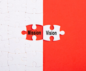 VISION and MISSION using jigsaw puzzles.