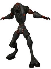 3d render of a alien figure