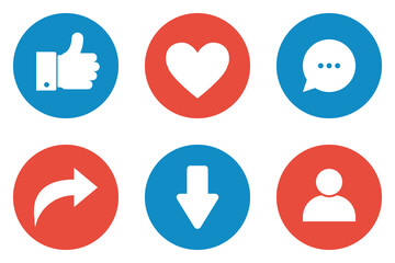 social media icons, vector set