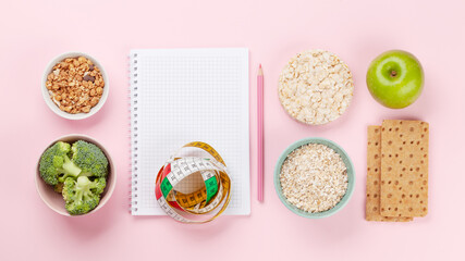 Healthy food and weigh loss concept