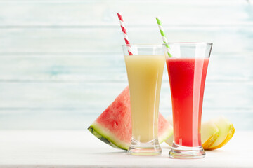 Watermelon and melon smoothie