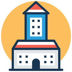 A cultural center, Riga Vector illustration