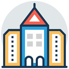 Vector icon of a cultural heritage museum