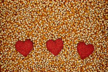 Raw Pop Corn Kernel Background