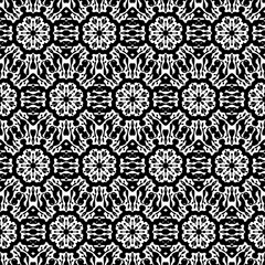 Abstract Seamless Pattern. Modern stylish texture. Composition from chaotic shapes. For print, Textile, wrapping, wallpaper, website, Banner. Simple digital drawing with mandalas.