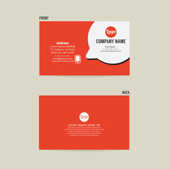 Business Card Template Design Vector Illustration.