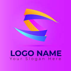 letter s abstract logo design