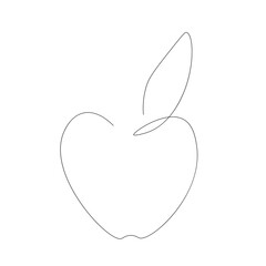 Apple fruit silhouette on white background, vector, illustration
