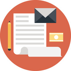 Newsletter publication flat vector illustration 