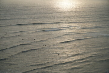 ペルー　夕暮れ時の海