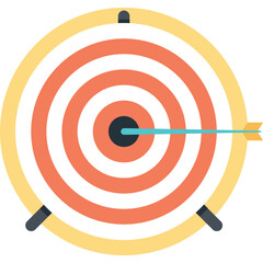 Target hitting flat style illustration