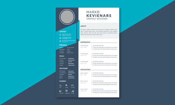 Professional modern resume cv template