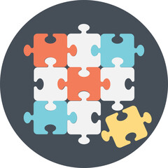 Vector jigsaw puzzle pieces 