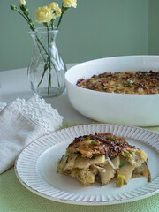 Leek and Potato Gratin, Single Serving Vert