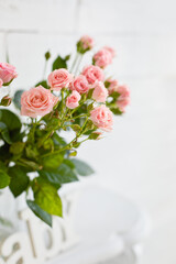 Bouquet of little pink roses
