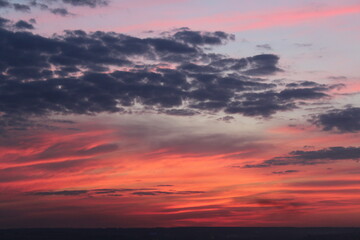 sunset in the sky