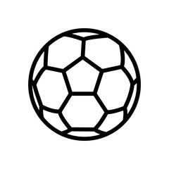 Fototapeta premium Soccer ball line icon. Simple illustration mobile concept and web design. Vector illustration can be used for topics like sport, entertainment, ball games. Design template vector