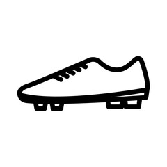 Soccer shoe line icon. Simple illustration mobile concept and web design. Vector illustration can be used for topics like sport, entertainment, ball games.  Design template vector