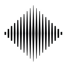 Rectangle Logo with lines.Square unusual icon Design .frame with Vector stripes .