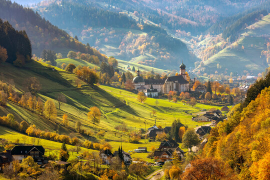 the Black Forest community of M&uuml;nstertal in autumn