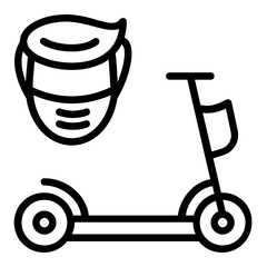 Electric Scooter Gang Concept, Kick Bike Racing Vector Icon Design, Green transport Symbol on white background, eco Motorized scooter Sign,  