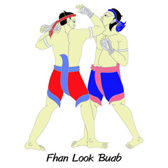 The Thai Art of Boxing, Minor Thai-style boxing winning card : 15 styles.
 1 of 15 styles of  Look Mai Muay Thai.This style is called Synod swept the courtyard.
Thai language is called Farn Look Buab.