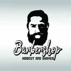 Barber Shop label, banner, logo vector