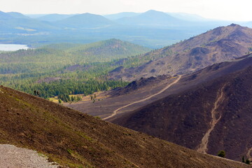 Mining lifeless dumps after quarrying in the city of Karabash, Chelyabinsk region in Russia