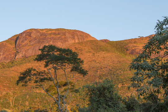 Mountain juest before sunset between Teresopolis and Petropolis in the State of Rio de Janeiro in Brazil