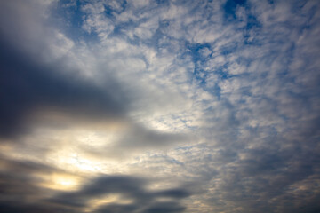 Sky with clouds at sunset