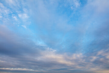 Naklejka na ściany i meble Sky with clouds at sunset