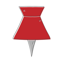 paper pins hand drawn design vector illustration