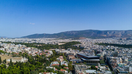 view of the city of the city of Athens from drone