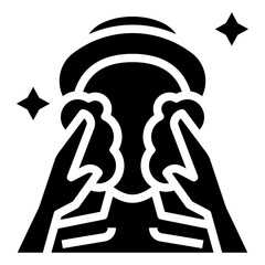 Facual icon for webpage, application, card, printing, social media, posts etc.