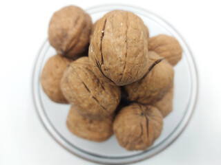 walnuts isolated on white background
