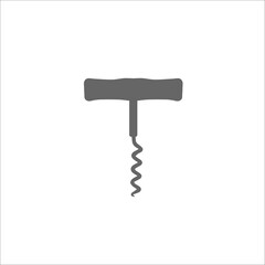 corkscrew icon. vector flat illustration