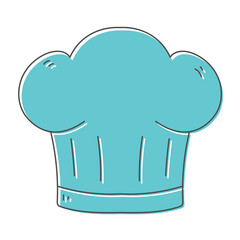 chefs hat hand drawn design vector illustration
