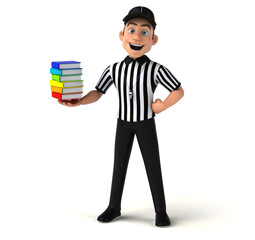 Fun 3D Illustration of an american Referee