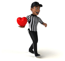 Fun 3D Illustration of an american Referee