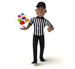 Fun 3D Illustration of an american Referee
