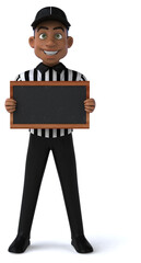 Fun 3D Illustration of an american Referee