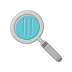 magnifying glass hand drawn design vector illustration