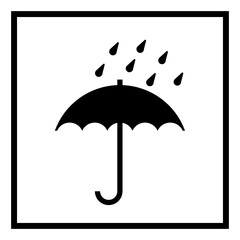 Fragile vector symbol isolated on white background, umbrella icon