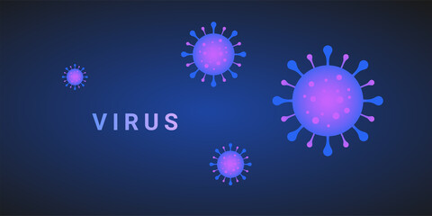 Landscape Virus Abstract Background Vector Illustration. 