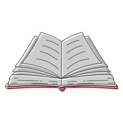 book hand drawn design vector illustration