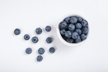 Blueberry. Fresh blueberries isolated on white background.